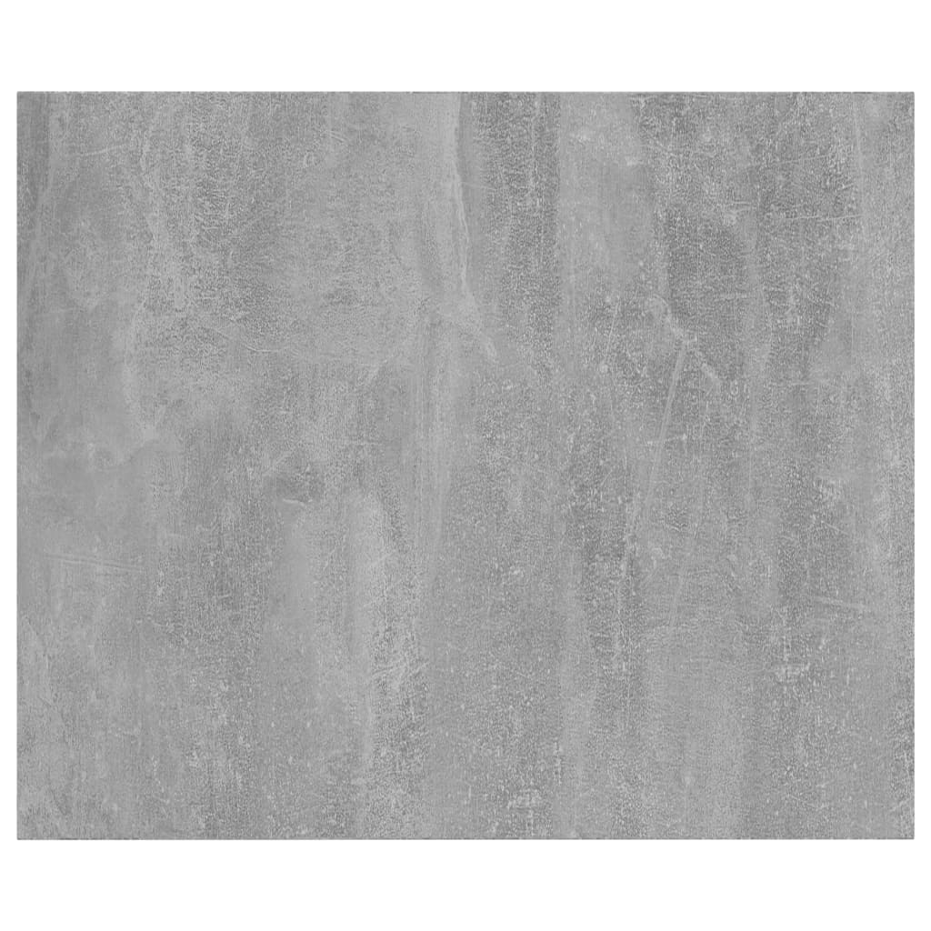 Knygų lentynos plokštės, 4vnt., betono pilkos, 60x50x1,5cm, MDP