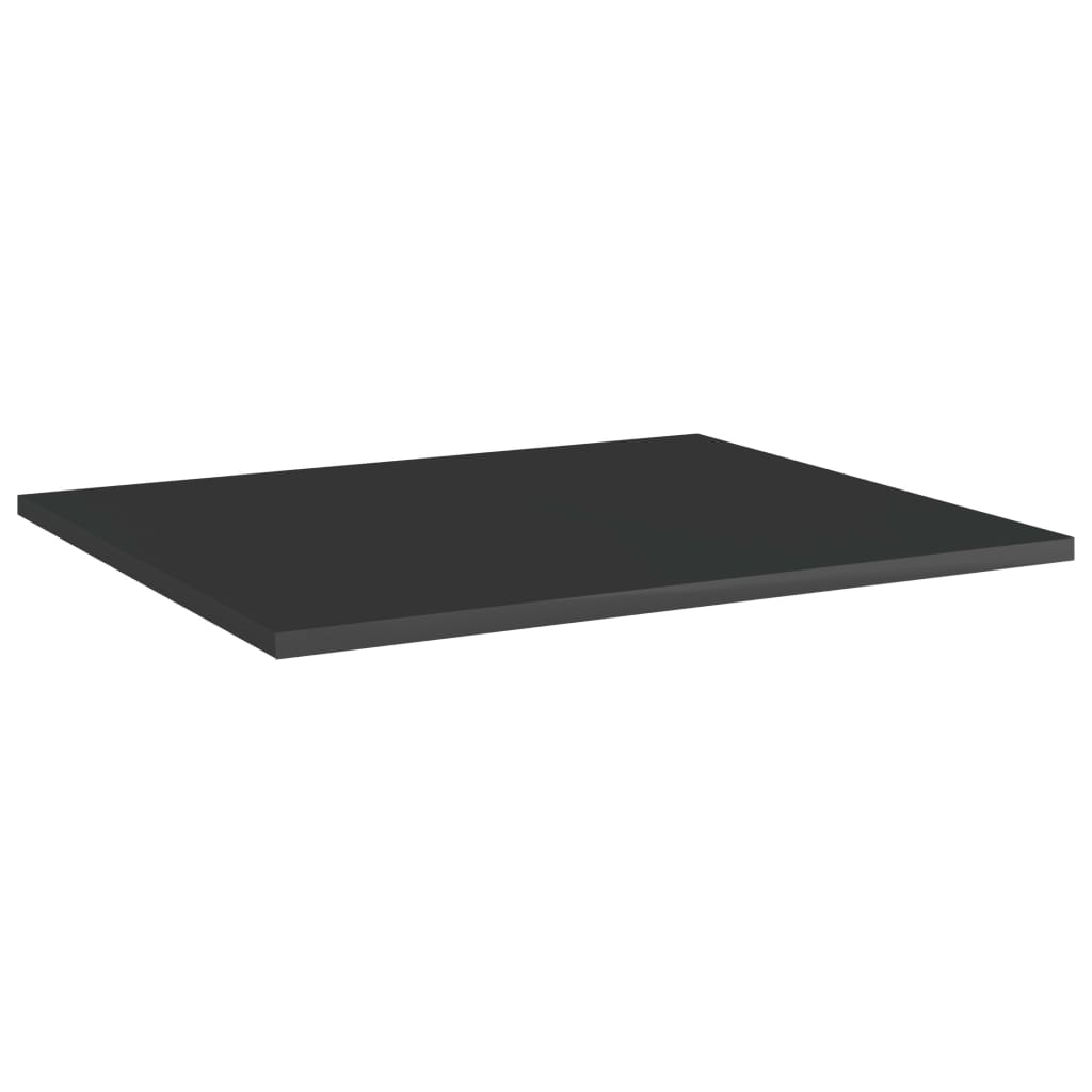 Knygų lentynos plokštės, 8vnt., juodos, 60x50x1,5cm, MDP