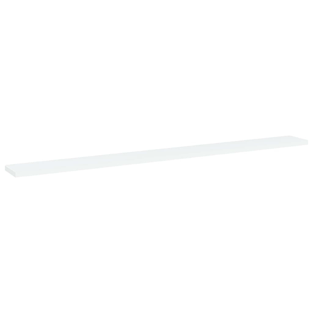 Knygų lentynos plokštės, 4vnt., baltos, 100x10x1,5cm, MDP