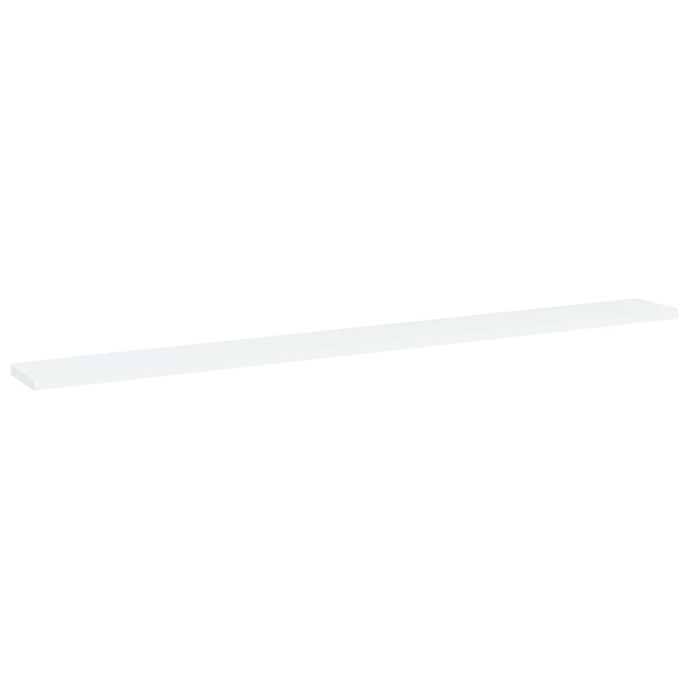 Knygų lentynos plokštės, 4vnt., baltos, 100x10x1,5cm, MDP