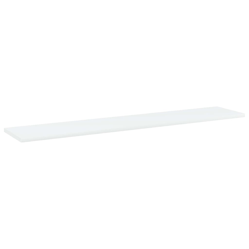 Knygų lentynos plokštės, 4vnt., baltos, 100x20x1,5cm, MDP