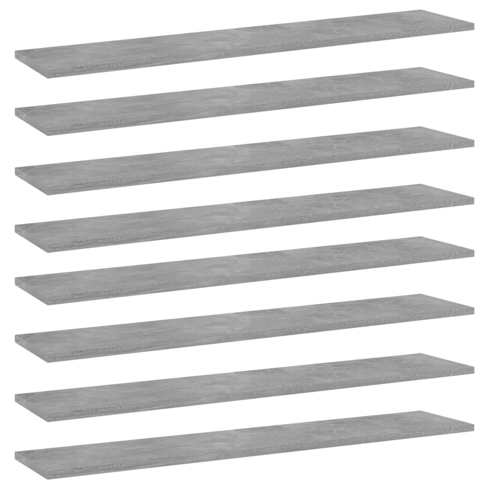 Knygų lentynos plokštės, 8vnt., betono, 100x20x1,5cm, MDP
