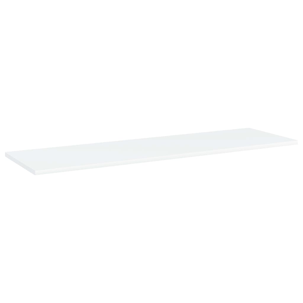 Knygų lentynos plokštės, 8vnt., baltos, 100x30x1,5cm, MDP
