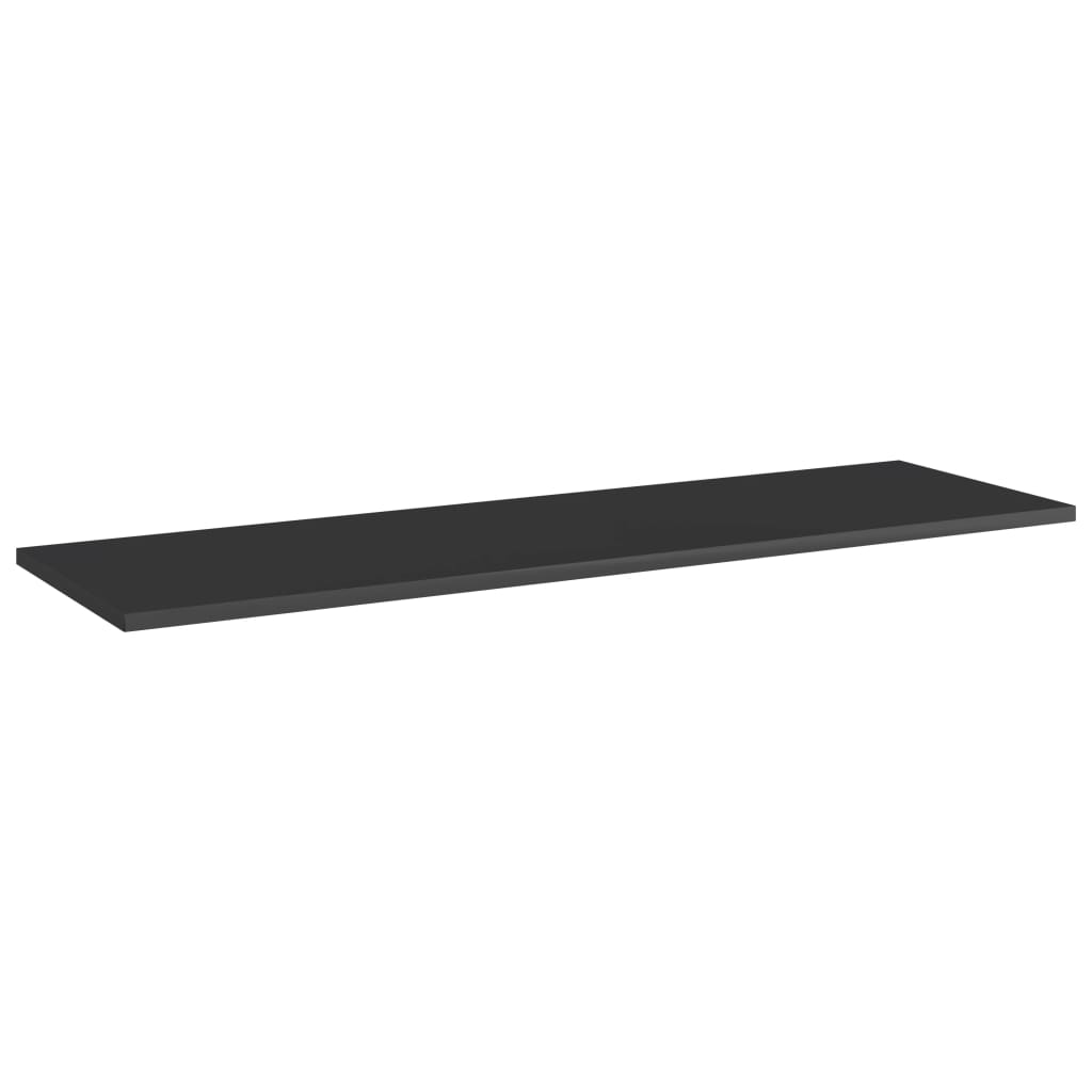 Knygų lentynos plokštės, 8vnt., juodos, 100x30x1,5cm, MDP