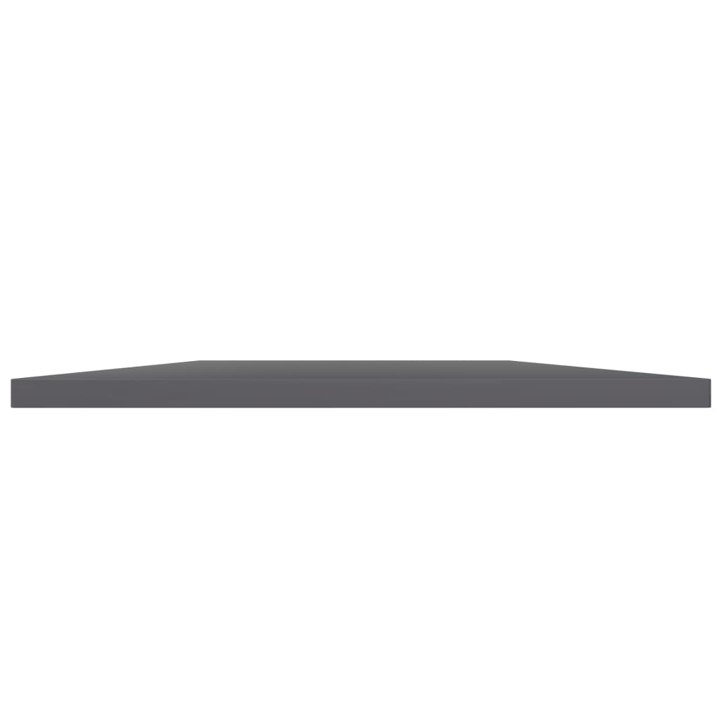 Knygų lentynos plokštės, 4vnt., pilkos, 100x40x1,5cm, MDP