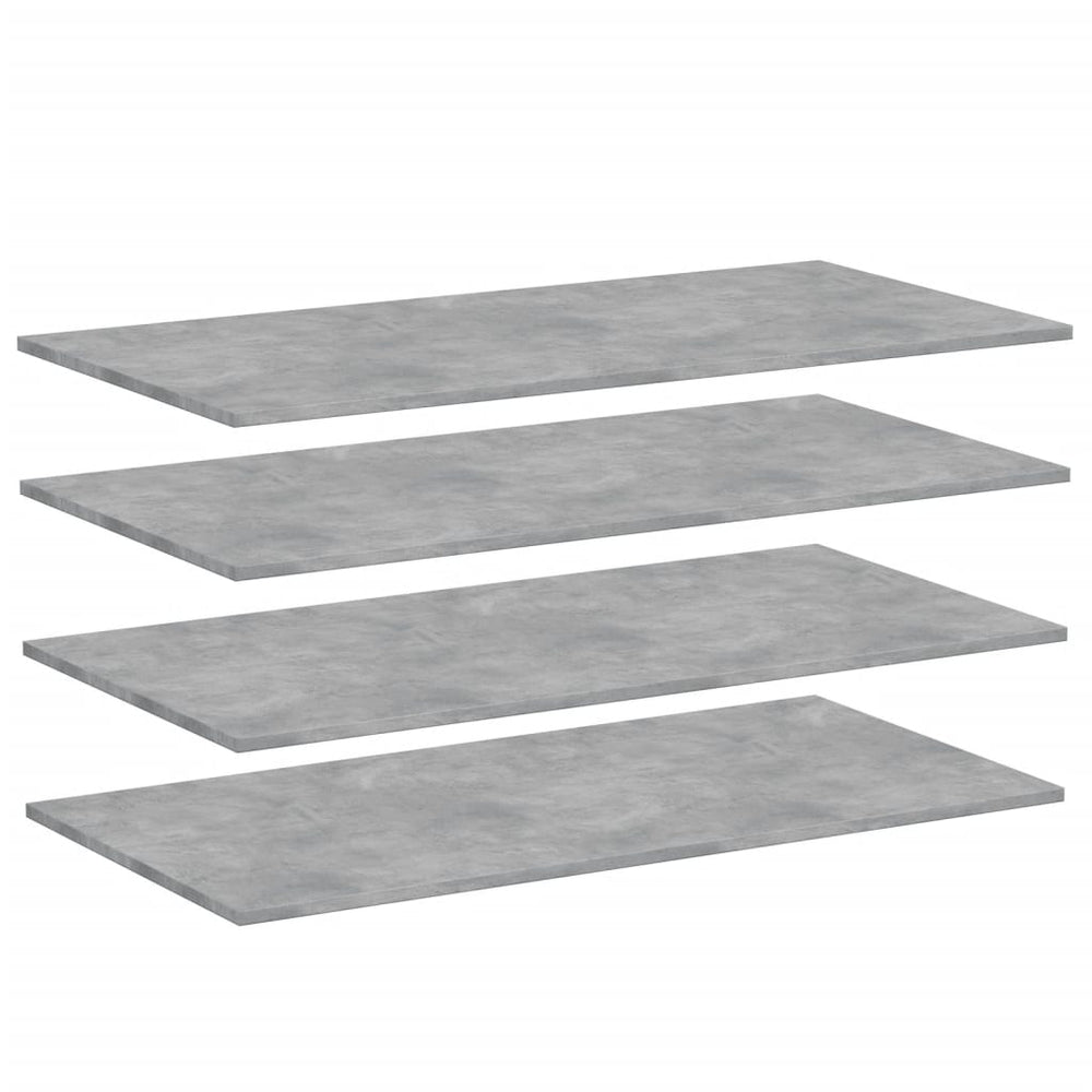 Knygų lentynos plokštės, 4vnt., betono, 100x50x1,5cm, MDP