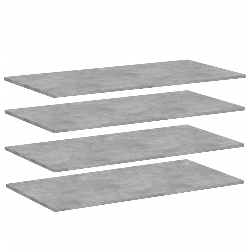 Knygų lentynos plokštės, 4vnt., betono, 100x50x1,5cm, MDP
