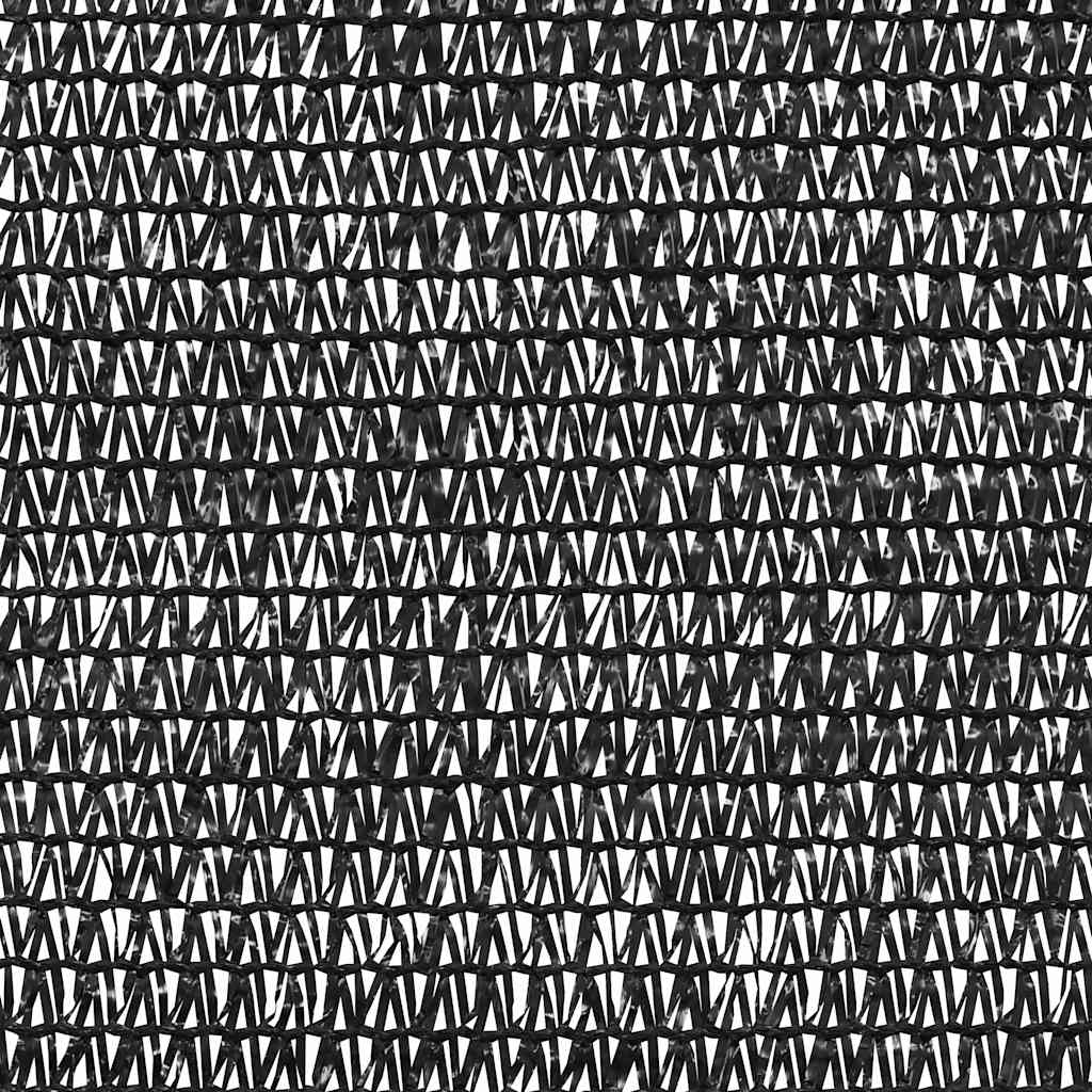 Privacy screen, black, 2x25m, HDPE, 75g/m²
