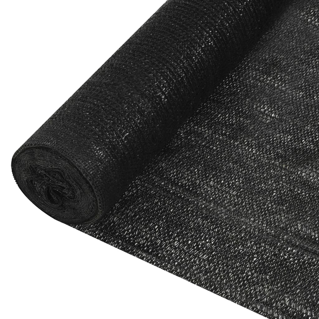 Privātuma nodrošinošs tīkls, melns, 2x10m, HDPE, 195g/m²
