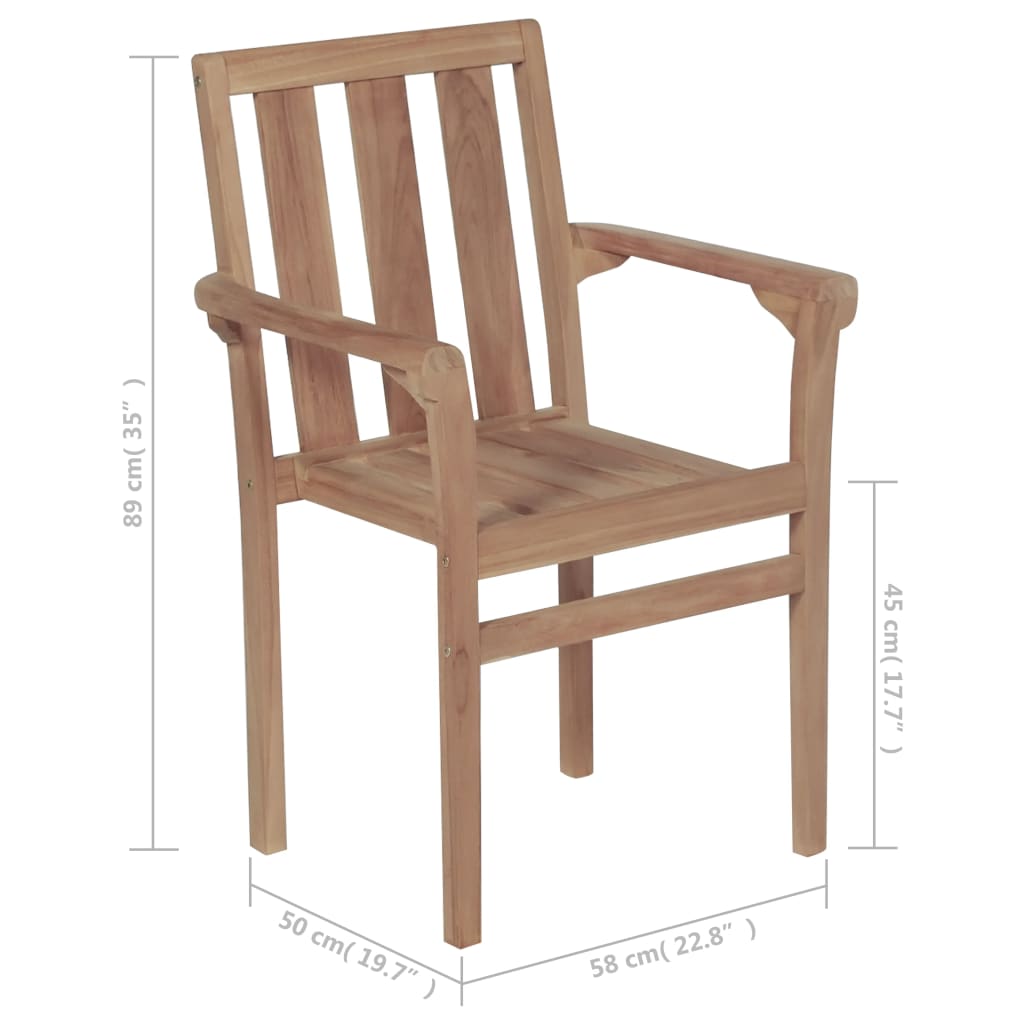 Garden chairs with anthracite cushions, 2 pcs., solid teak wood