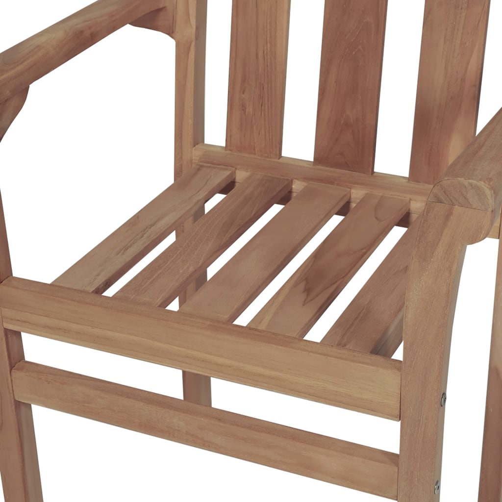 Garden chairs with anthracite cushions, 2 pcs., solid teak wood