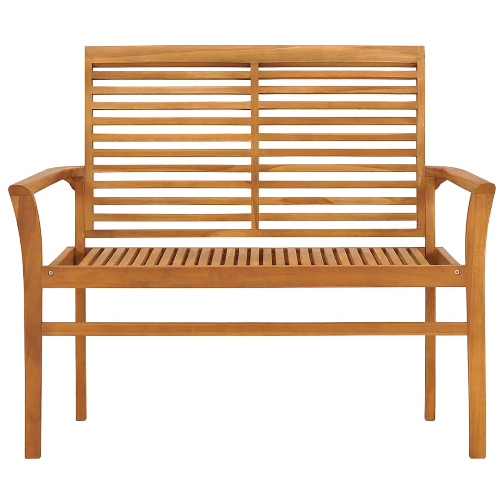 Sodo suoliukas su smėlio spalvos pagalvėle, 112cm, tikmedis