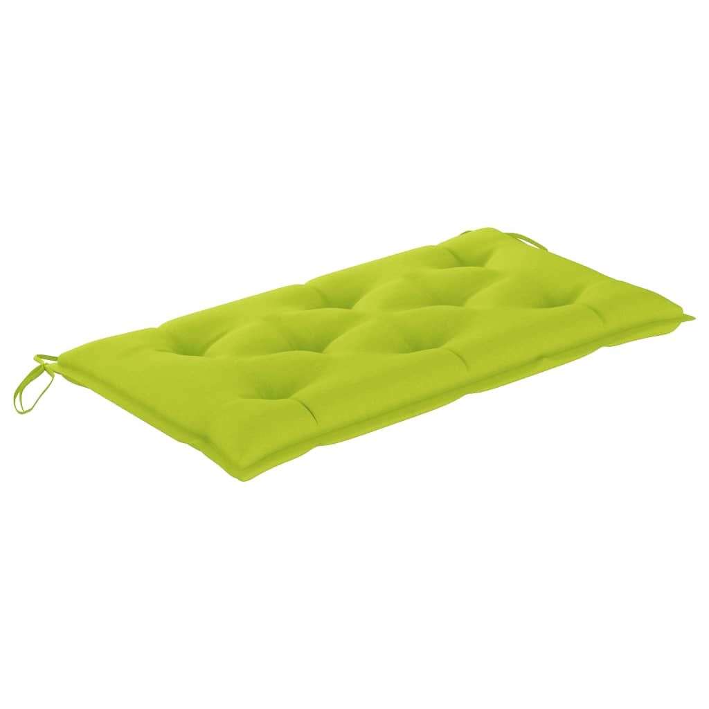 Sodo suoliukas su šviesiai žalia pagalvėle, 112cm, tikmedis