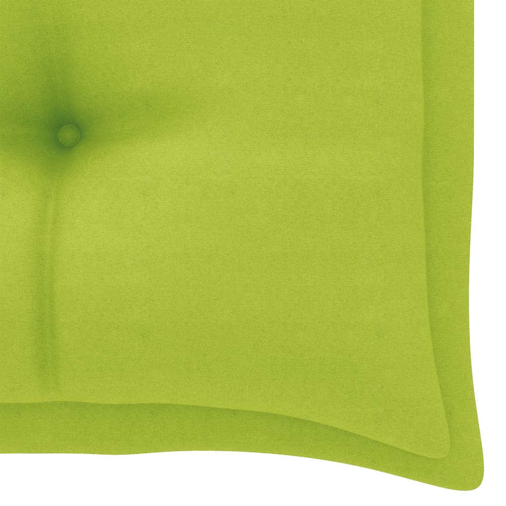 Sodo suoliukas su šviesiai žalia pagalvėle, 112cm, tikmedis