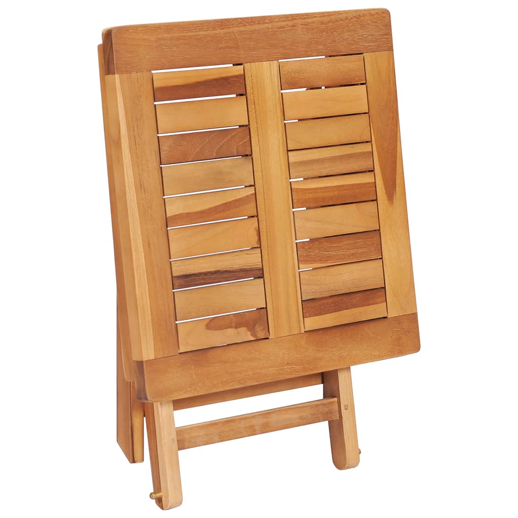 Sun lounger with table and mattress, solid teak wood
