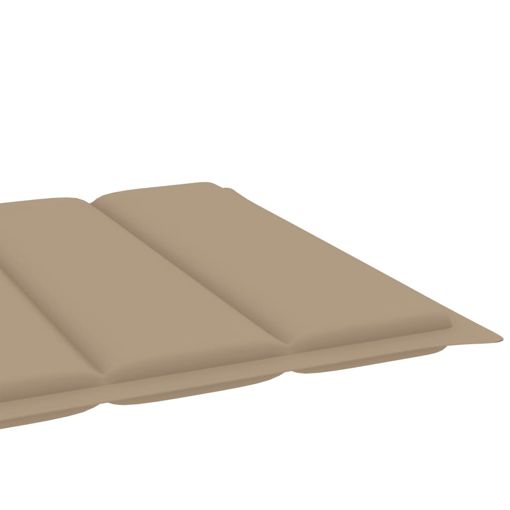 Sun lounger with table and mattress, solid teak wood