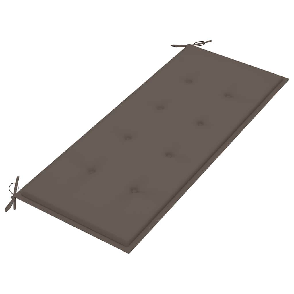 Saliekams dārza sols ar spilvenu, 128,5 cm, tīkkoks