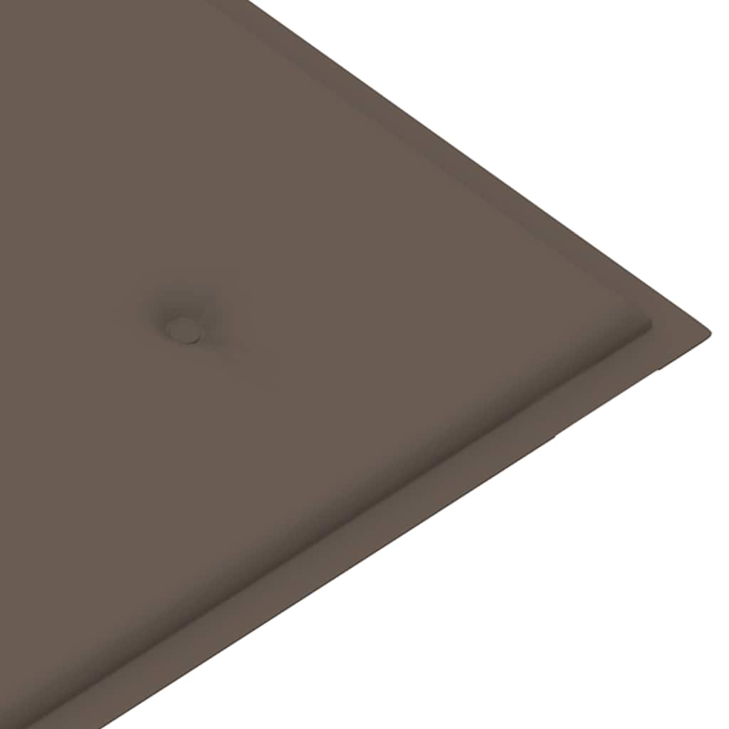 Saliekams dārza sols ar spilvenu, 128,5 cm, tīkkoks