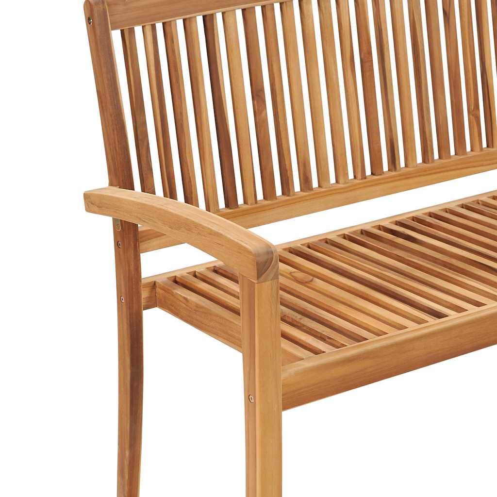 Saliekams dārza sols ar spilvenu, 128,5 cm, tīkkoks
