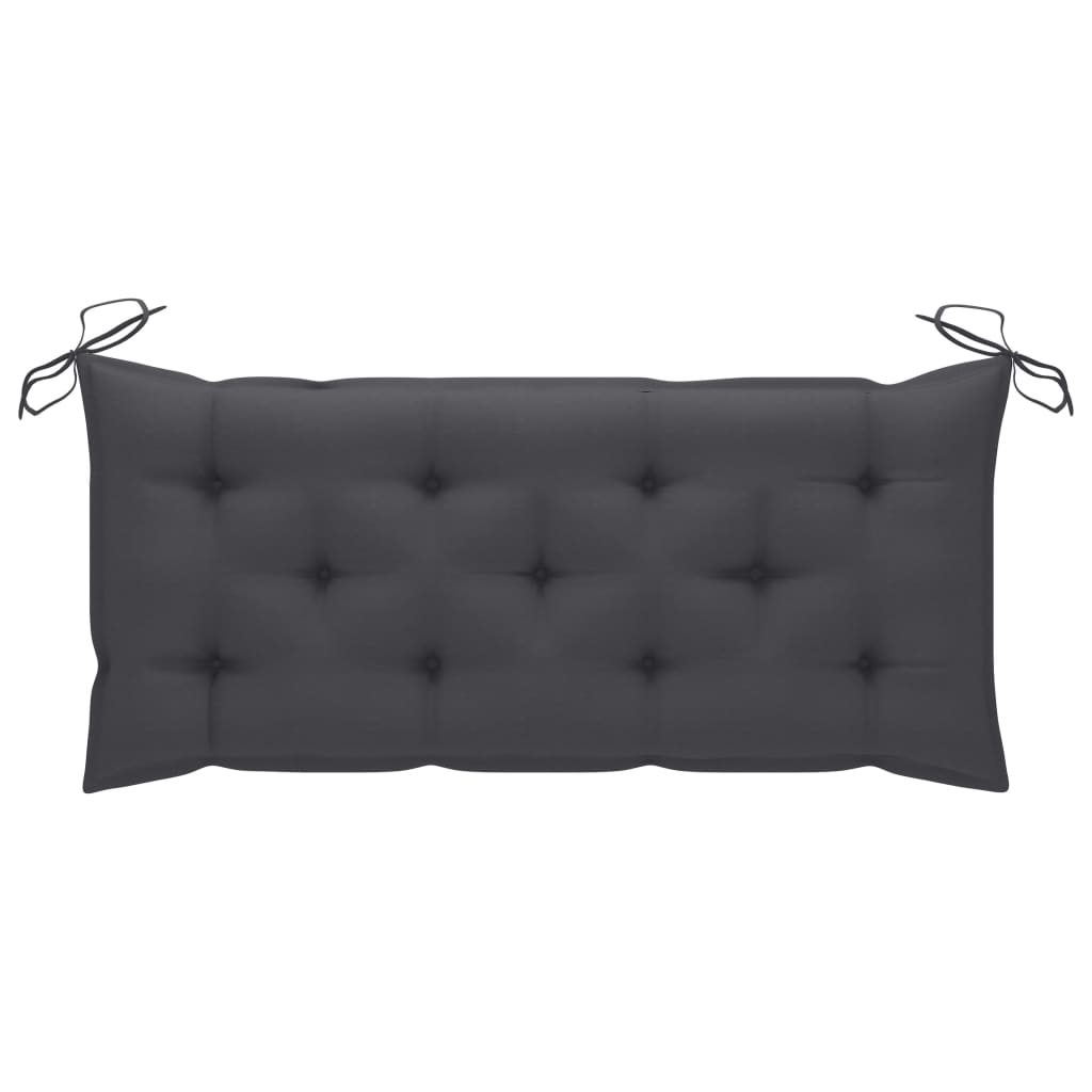 Sudedamas sodo suoliukas su pagalvėle, 128,5cm, tikmedis