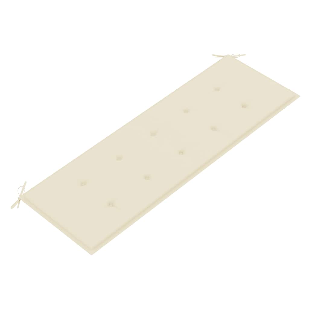 Salokāms dārza sols ar spilvenu, 159 cm, tīkkoks