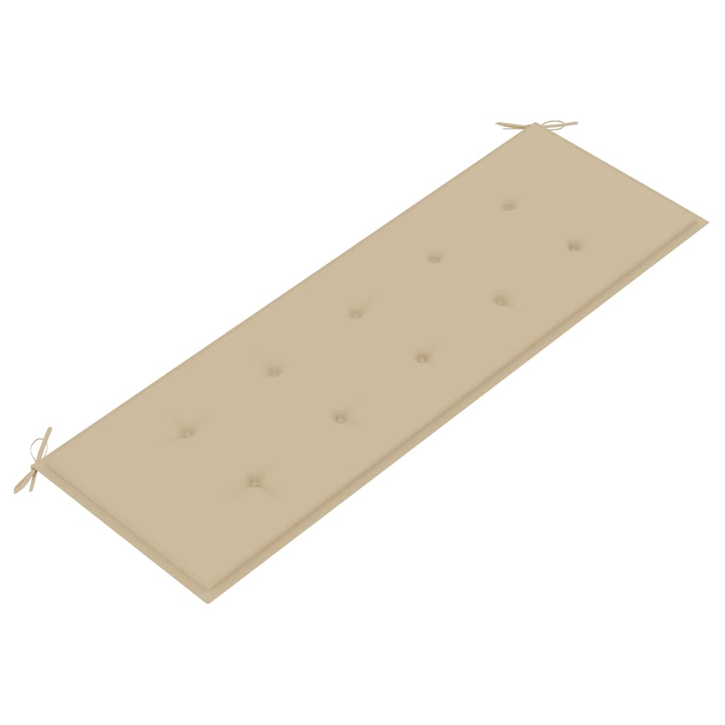 Sudedamas sodo suoliukas su pagalvėle, 159 cm, tikmedis