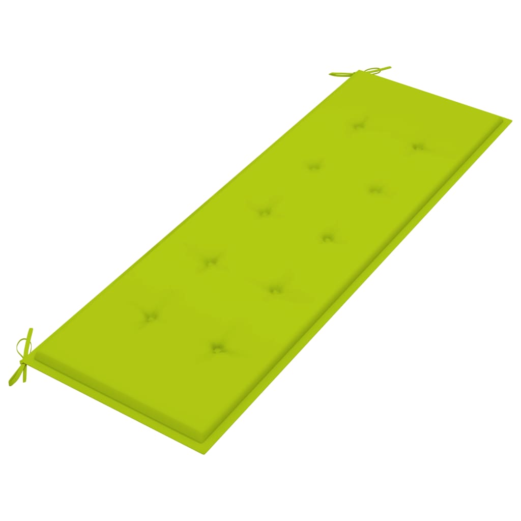 Sudedamas sodo suoliukas su pagalvėle, 159 cm, tikmedis
