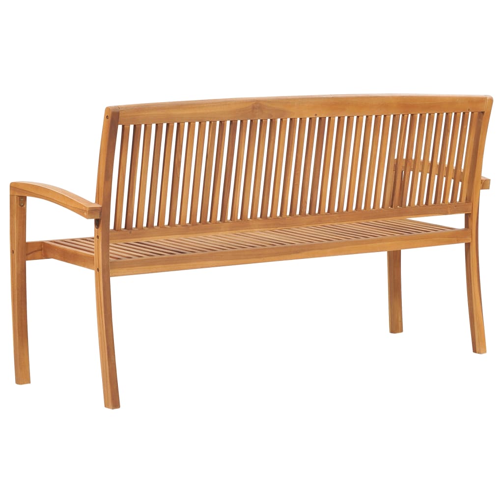 Saliekams dārza sols ar spilvenu, 159 cm, tīkkoks