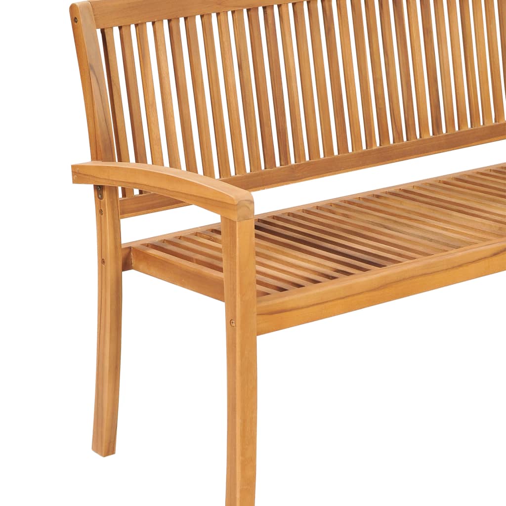 Salokāms dārza sols ar spilvenu, 159 cm, tīkkoks