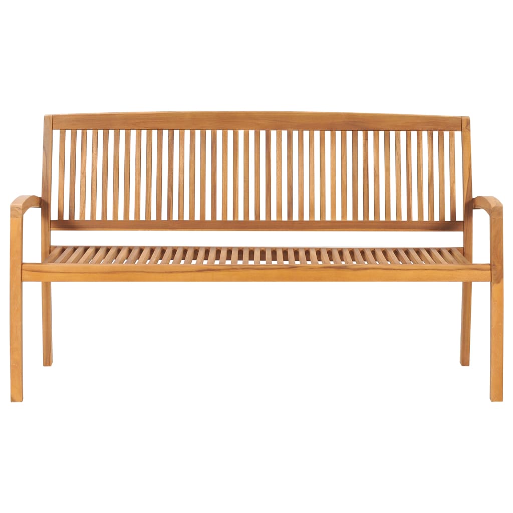 Salokāms dārza sols ar spilvenu, 159 cm, tīkkoks