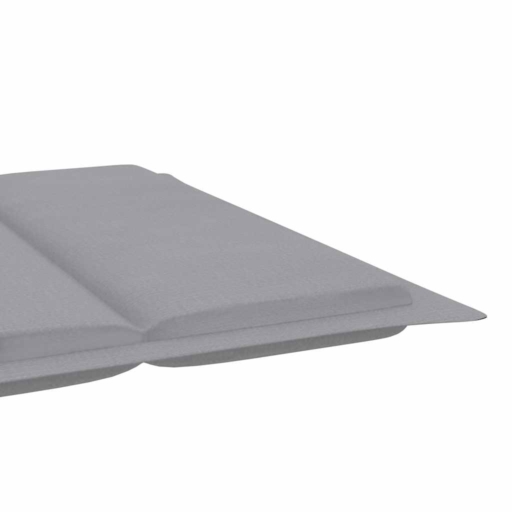 Sun lounger with mattress, solid teak wood