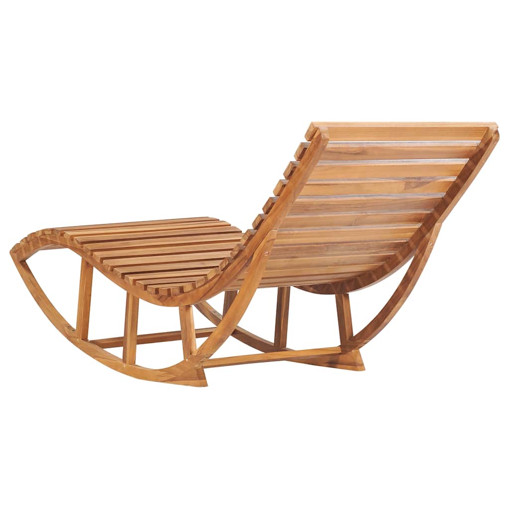 Sun lounger with mattress, solid teak wood