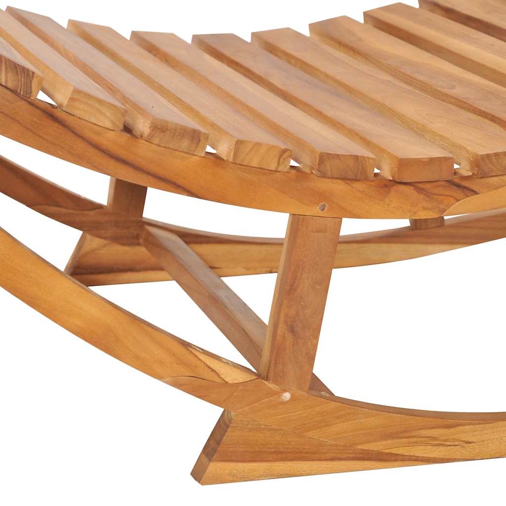 Sun lounger with mattress, solid teak wood