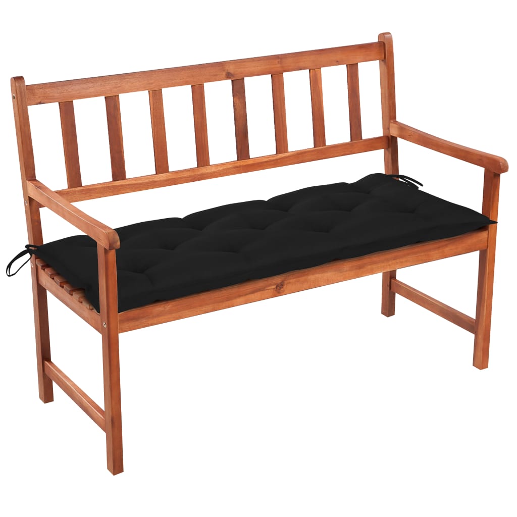 Dārza sols ar spilvenu, 120cm, akācijas masīvkoks