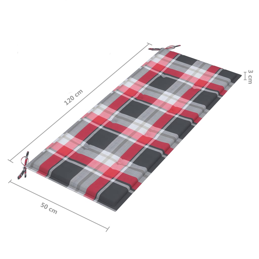 Sulankstomas sodo suoliukas su pagalvėle, 118cm, bambukas