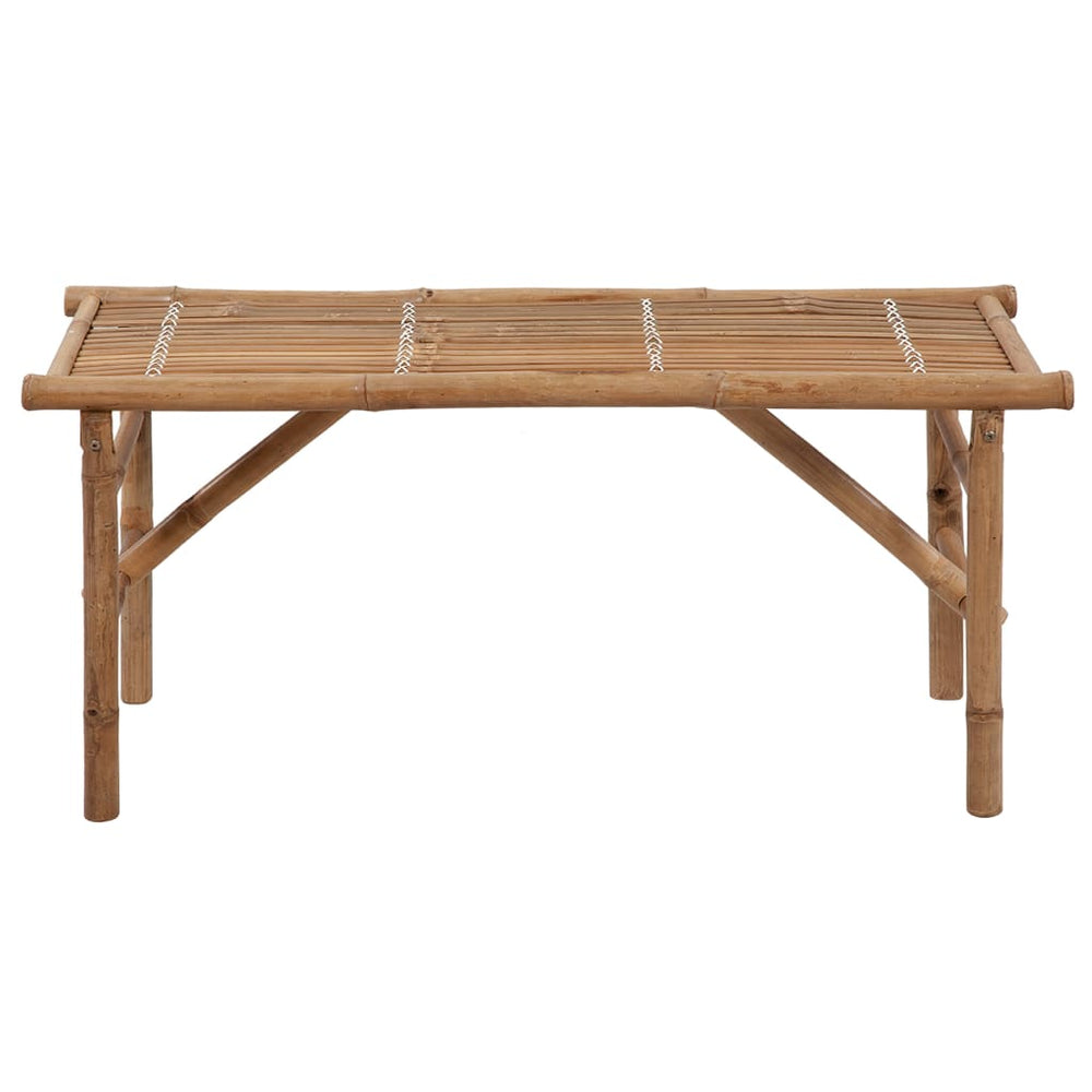 Sulankstomas sodo suoliukas su pagalvėle, 118cm, bambukas