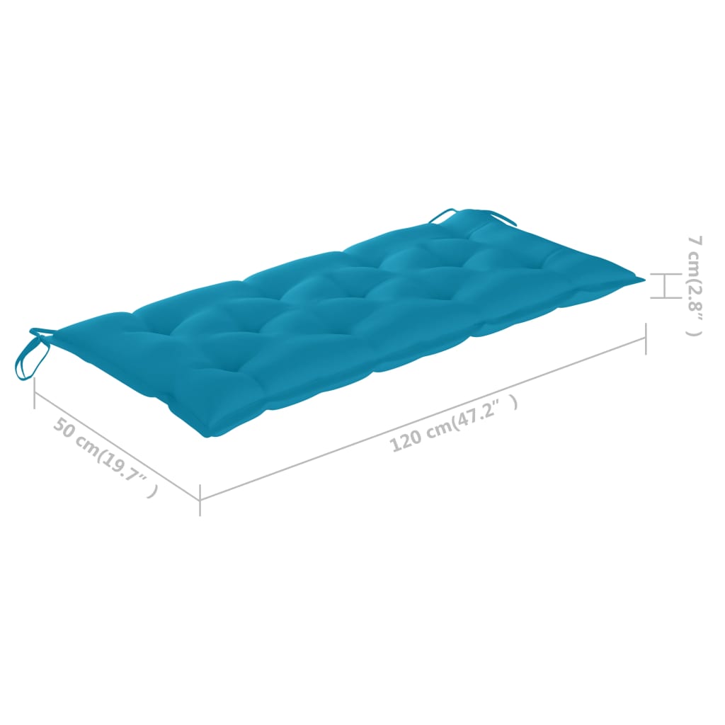 Sodo suoliukas su pagalvėle, 120cm, bambukas (41504+314948)