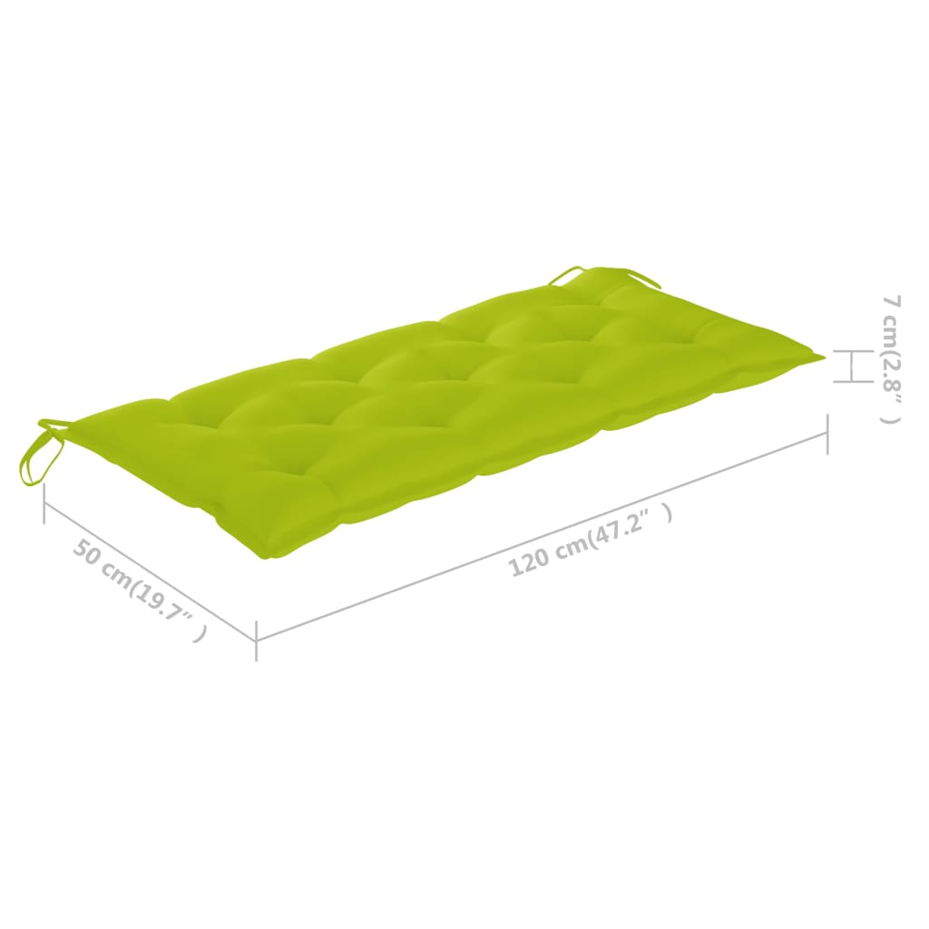 Sodo suoliukas su pagalvėle, 120cm, bambukas (41504+314955)