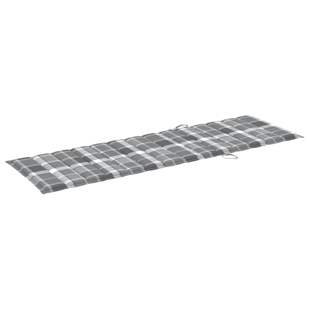 Double sun lounger with mattresses, bamboo