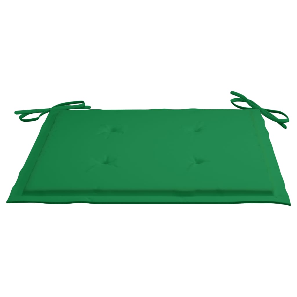 Folding outdoor chairs with cushions, 4 pcs., solid acacia