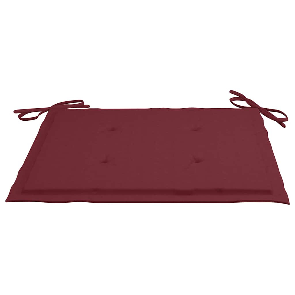 Folding outdoor chairs with cushions, 4 pcs., solid acacia