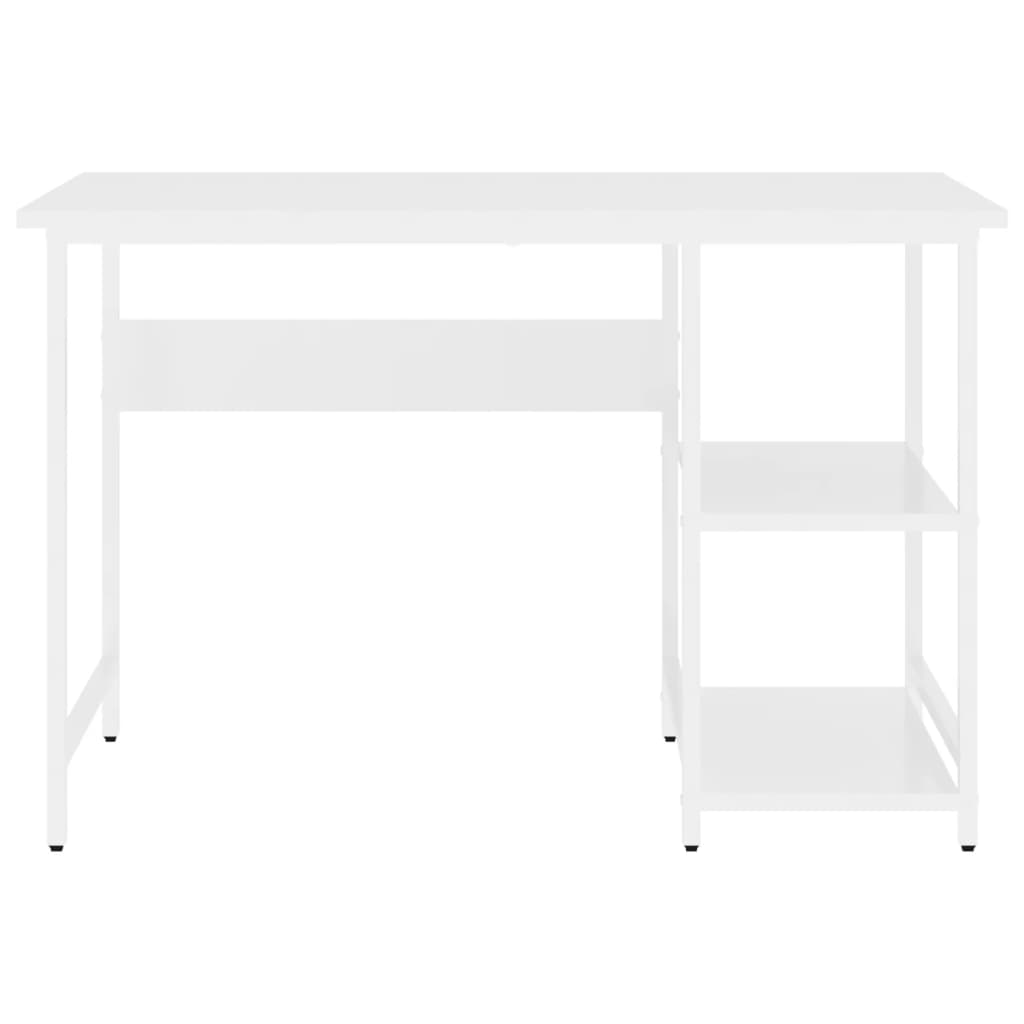 Computer desk, white, 105x55x72cm, MDF and metal