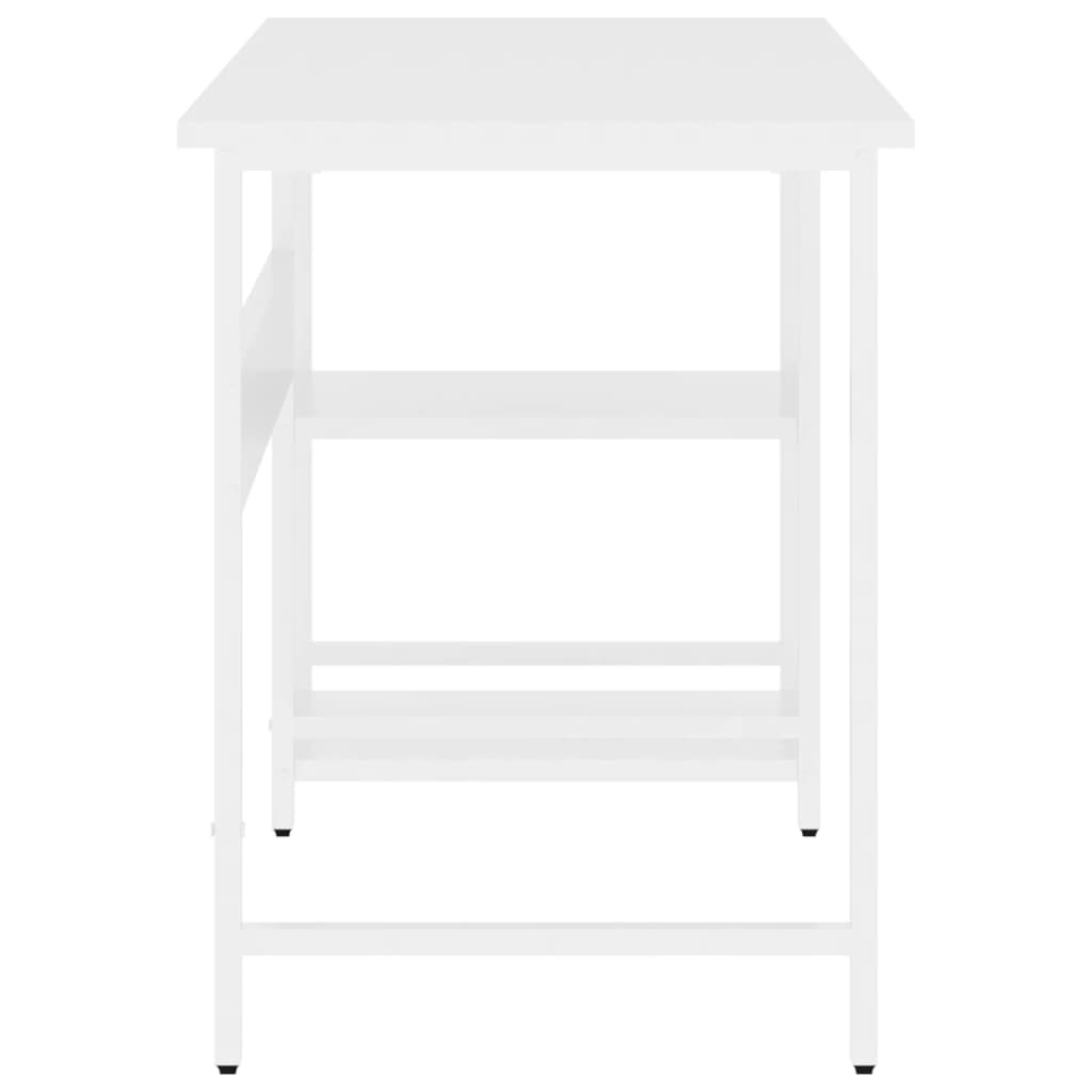 Computer desk, white, 105x55x72cm, MDF and metal