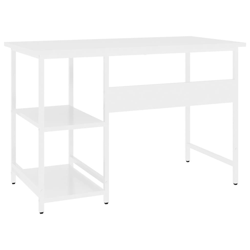Computer desk, white, 105x55x72cm, MDF and metal