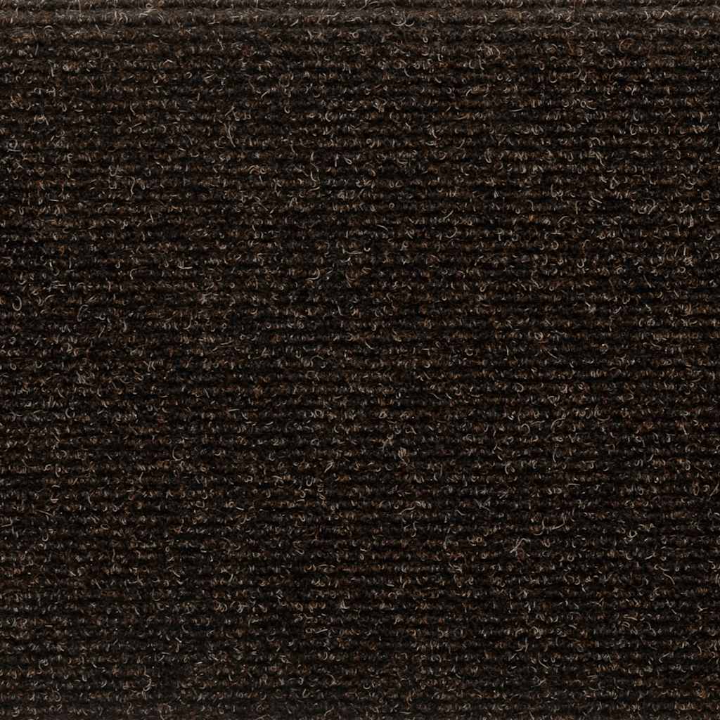 Laiptų kilimėliai, lipnūs, 15 vnt., 65x21x4 cm, tamsiai rudi, stačiakampiai kraštai
