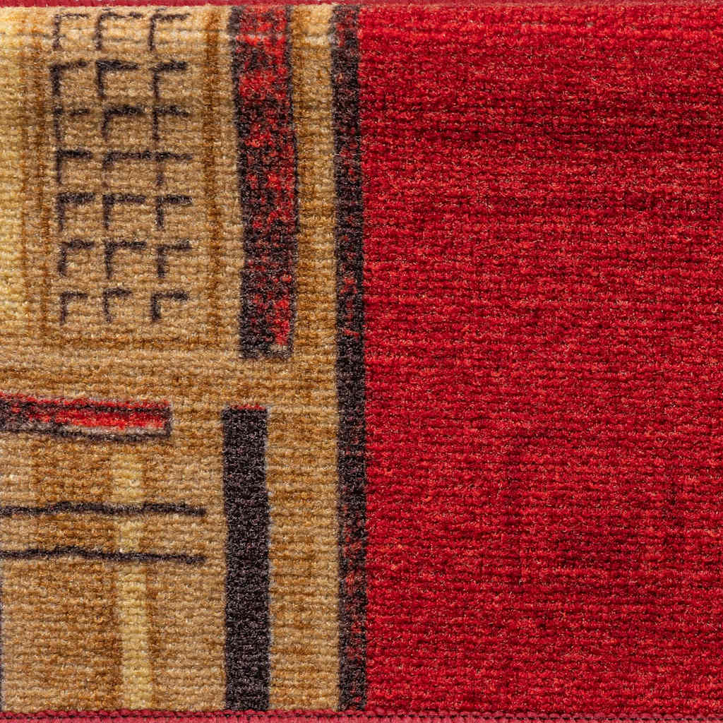 Pašlīdoši kāpņu paklājiņi, 15 gab., sarkani, 65x21x4cm