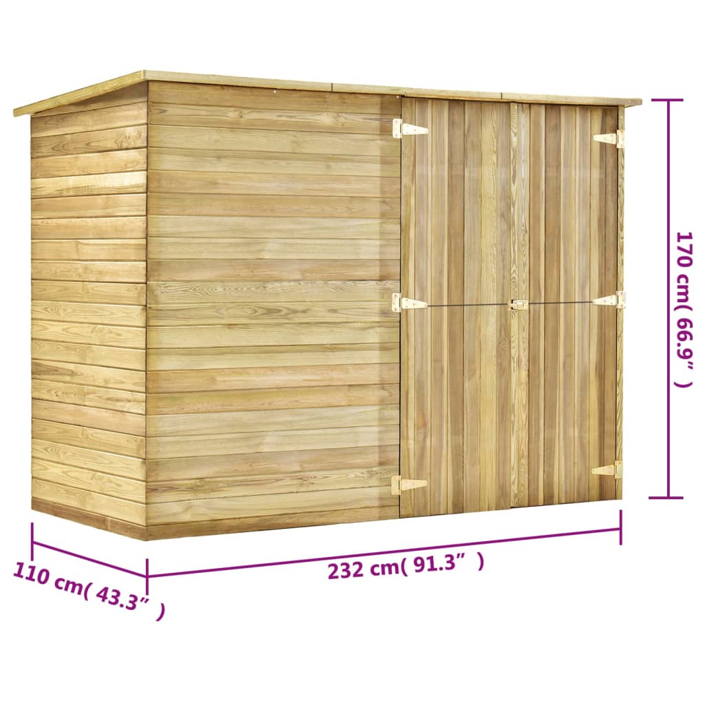 THORNTON Bike Shed, 232x110cm