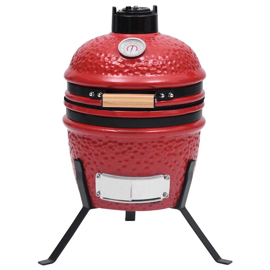 Keramikinė Kamado kepsninė-rūkykla, 56 cm, raudona spalva