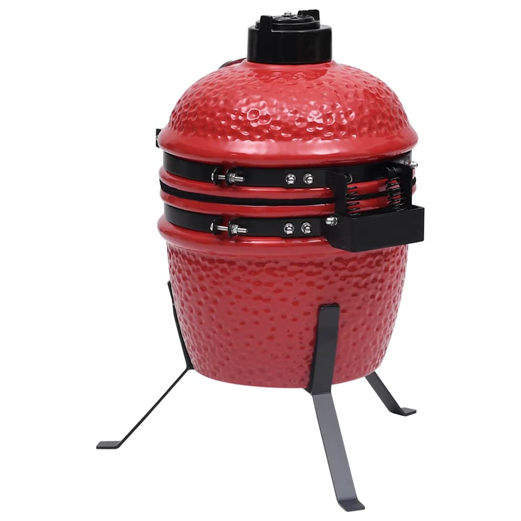 Keramikinė Kamado kepsninė-rūkykla, 56 cm, raudona spalva