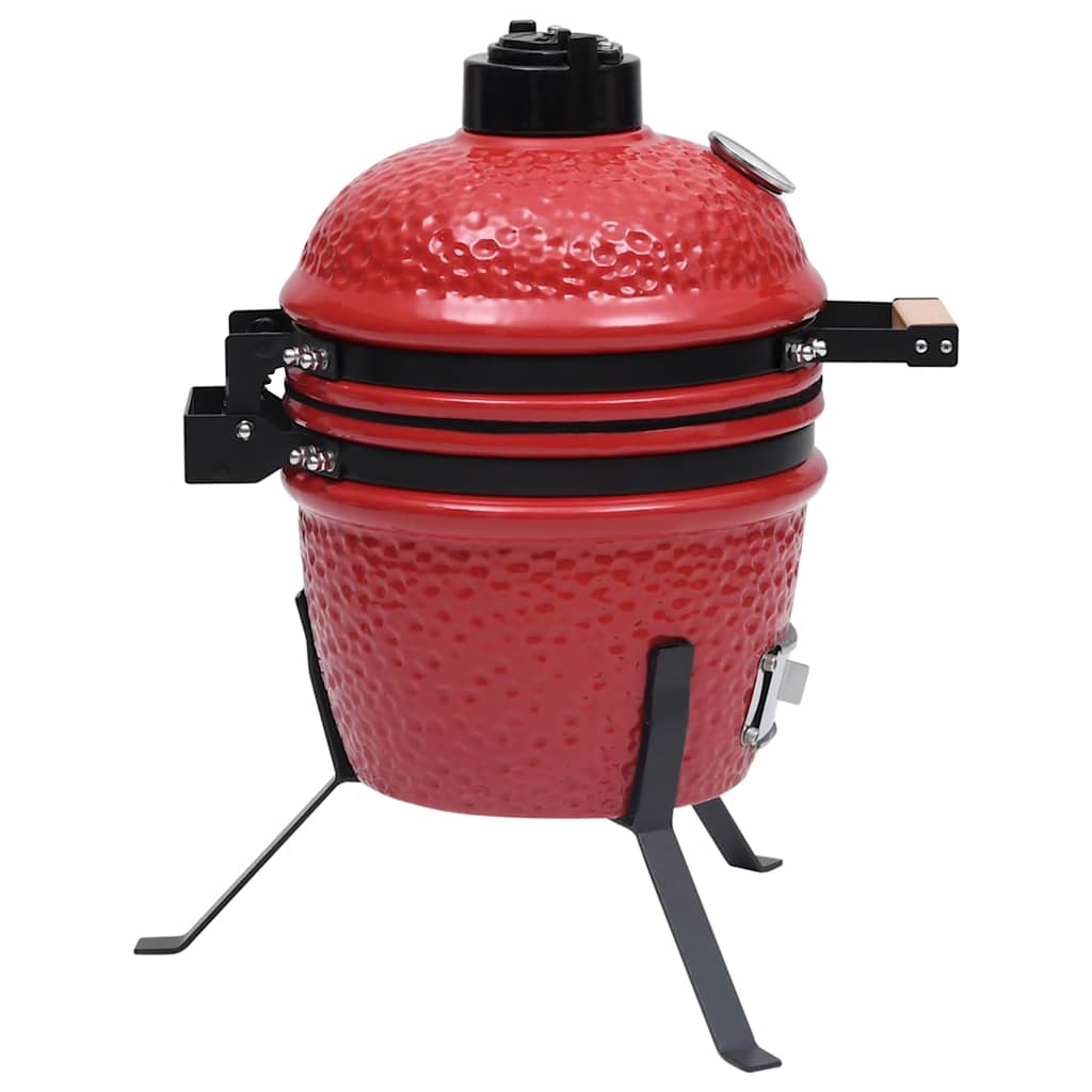 Keramikinė Kamado kepsninė-rūkykla, 56 cm, raudona spalva